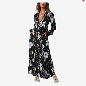 Free People™ Back At It Maxi shirt dress Sz L